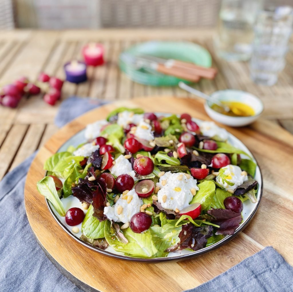 salade met druiven