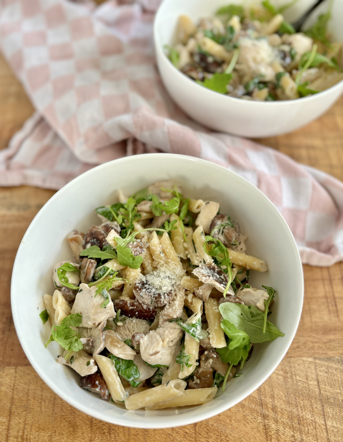 Pasta met kip en paddenstoelen - Renée's Eettafel