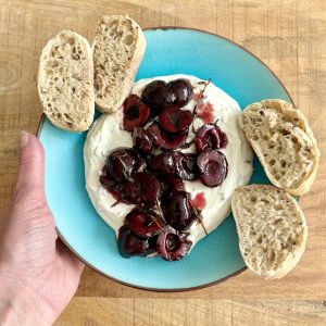 fruit met balsamico en ricotta